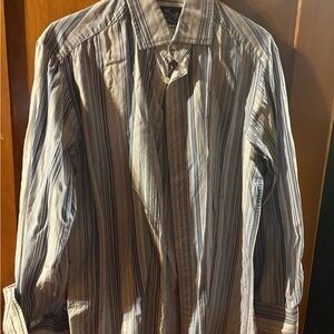 Striped Blue Dress Shirt